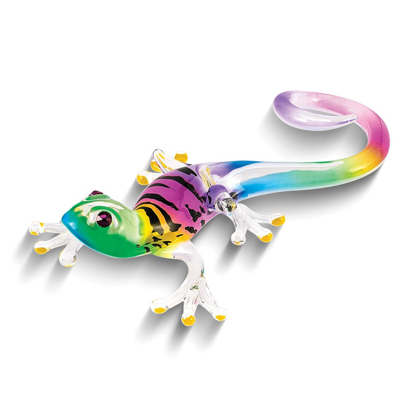 Glass Baron Island Gypsy Gecko Handcrafted Glass Figurine