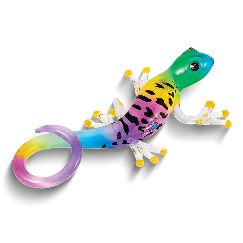 Glass Baron Island Gypsy Gecko Handcrafted Glass Figurine