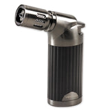 Vertigo Champ Black Matte and Gunmetal Satin Quad Flame Table Torch Free-Standing Lighter