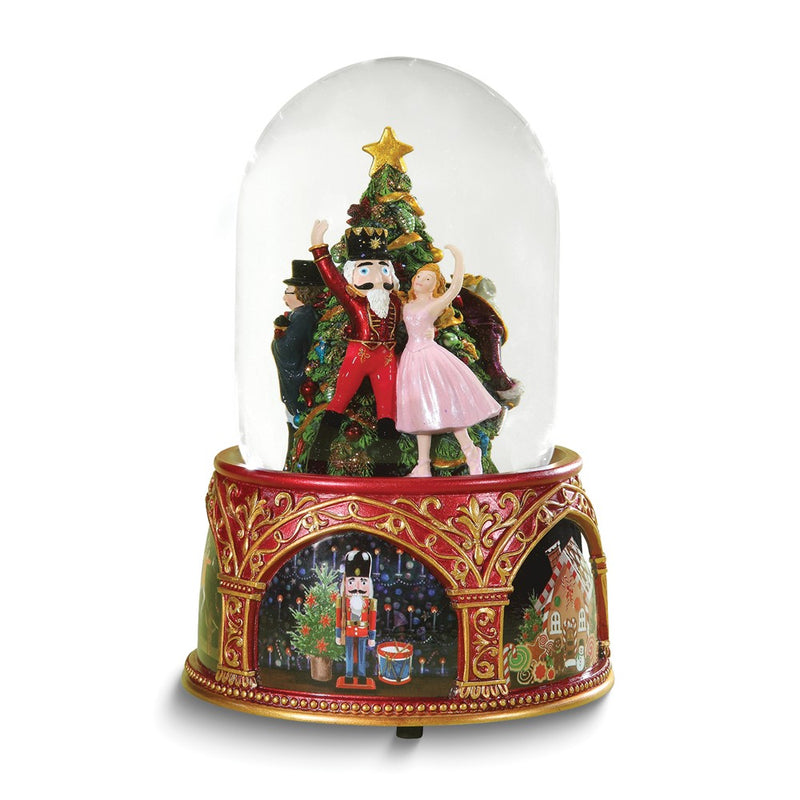 Glitterdome Musical (Plays Nutcracker Ballet) Nutcracker and Clara Water Globe