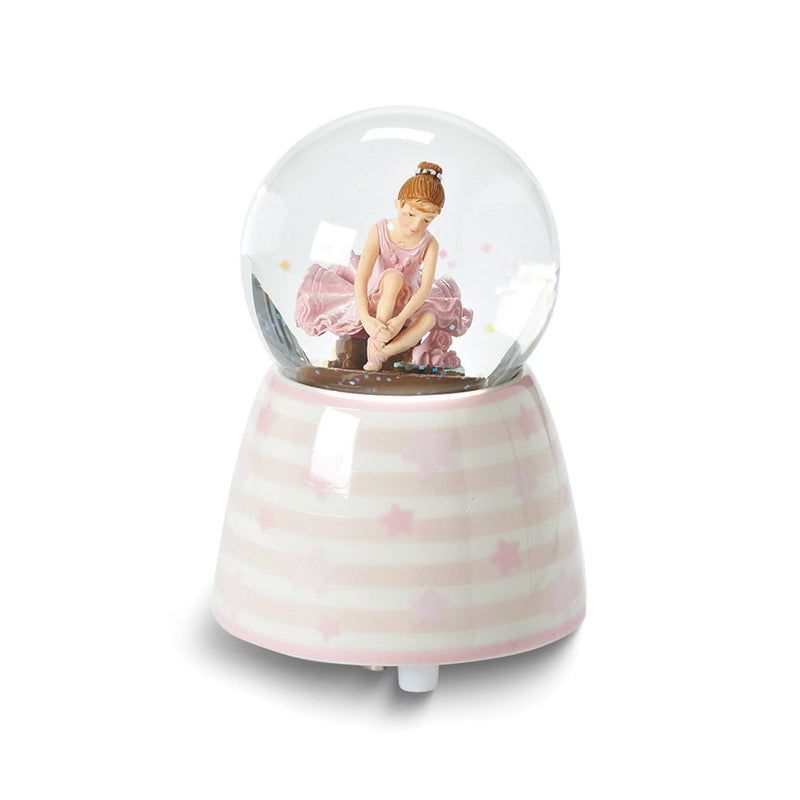 Musical (Plays Fur Elise) Resin and Glass Ballerina Glitterdome