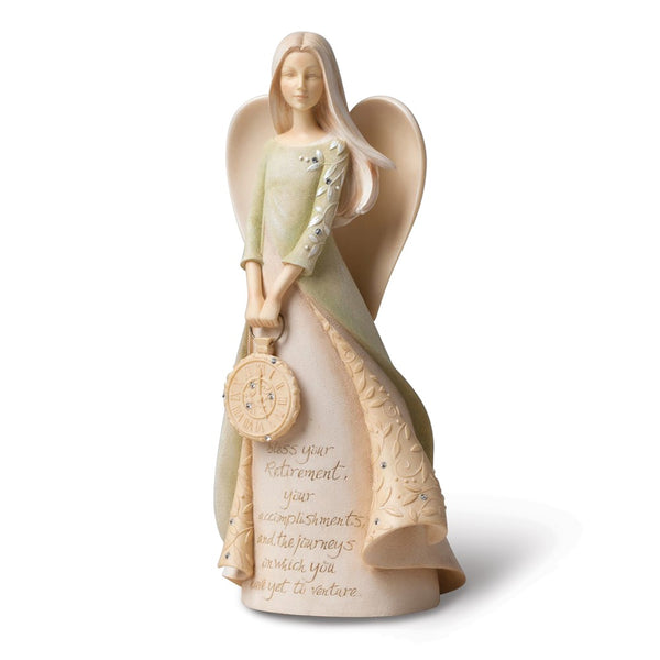 Foundations Retirement Angel Stone Resin Figurine