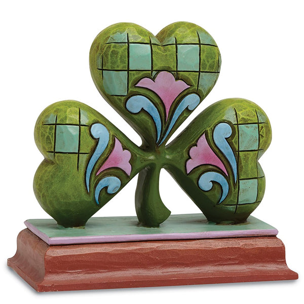 Jim Shore Shamrock Hand-painted Mini Stone Resin Figurine