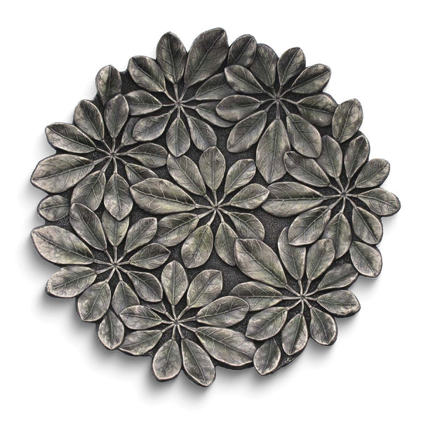 Schefflera Arboricola Leaves Cold Cast Bronze Resin Dish