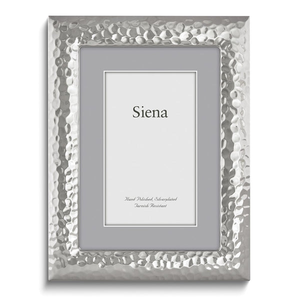 Silver-plated Tarnish-resistant Hammered 4x6 Photo Frame