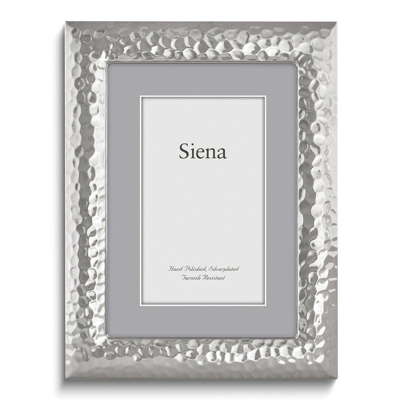 Silver-plated Tarnish-resistant Hammered 4x6 Photo Frame