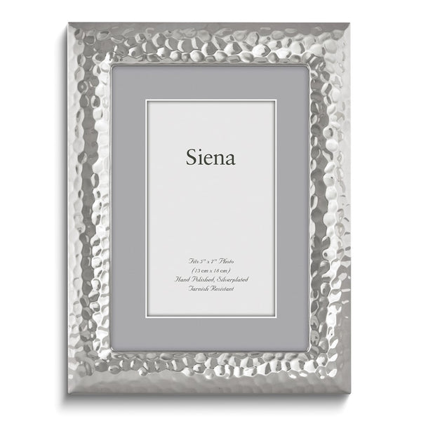Silver-plated Tarnish-resistant Hammered 5x7 Photo Frame