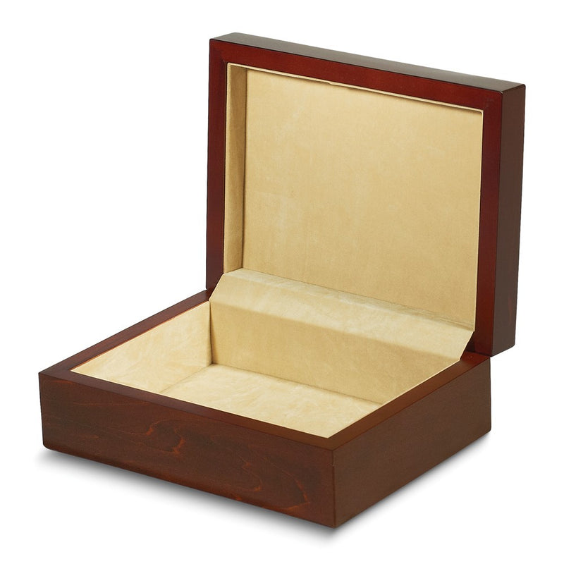 Walnut Finish Wood Keepsake Box