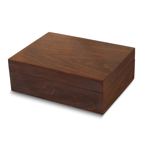 Walnut Finish Wood Keepsake Box