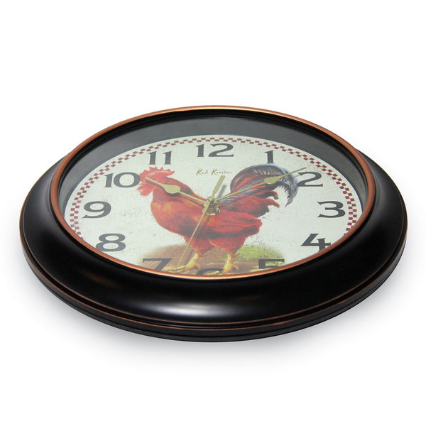 Rotterdam Rooster Dial Quartz Wall Clock with Silent Movement