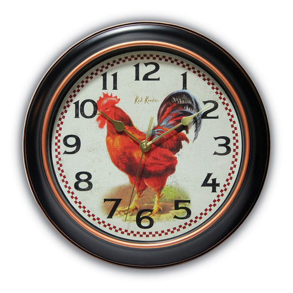 Rotterdam Rooster Dial Quartz Wall Clock with Silent Movement