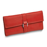 Red Leather Snap Buckle Jewelry Wallet