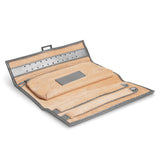 Silver Leather Snap Buckle Jewelry Wallet