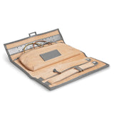 Silver Leather Snap Buckle Jewelry Wallet