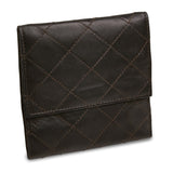 Black Leather Quilted Jewelry Folder