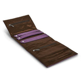 Purple Leather Quilted Jewelry Folder