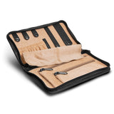 Black Leather Zip Around Jewelry Wallet