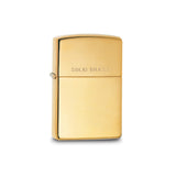 Zippo High Polish Solid Brass Lighter with Imprint