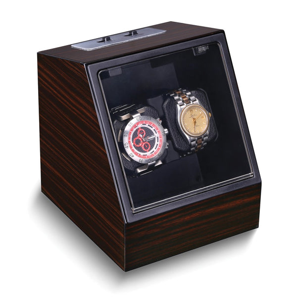 Rotations High Gloss Ebony Finish Dual Watch Winder