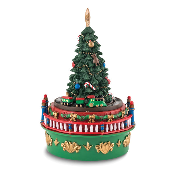 Mini Carnival Christmas Tree Music Box - Plays Deck the Halls