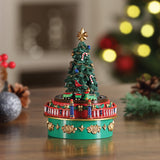 Mini Carnival Christmas Tree Music Box - Plays Deck the Halls
