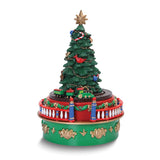 Mini Carnival Christmas Tree Music Box - Plays Deck the Halls