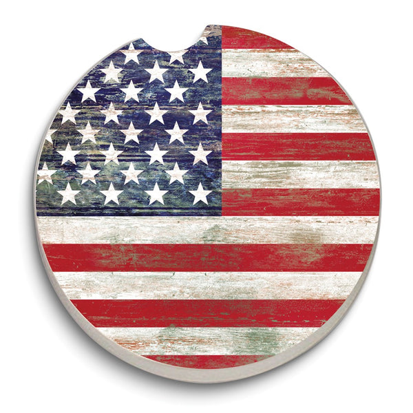 American Flag Absorbent Stone Car Coaster