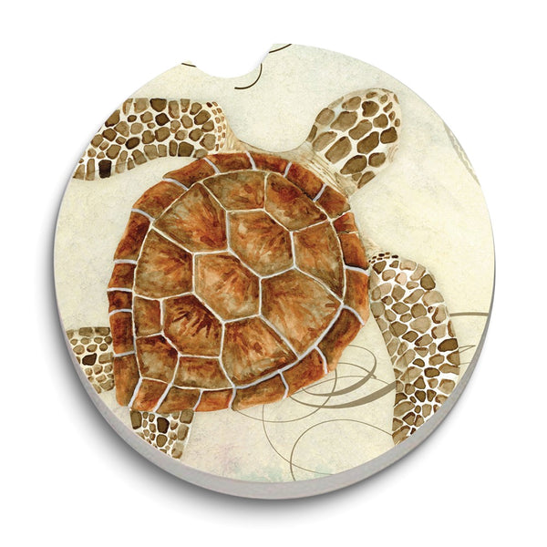 Sea Turtle Absorbent Stone Car Coaster