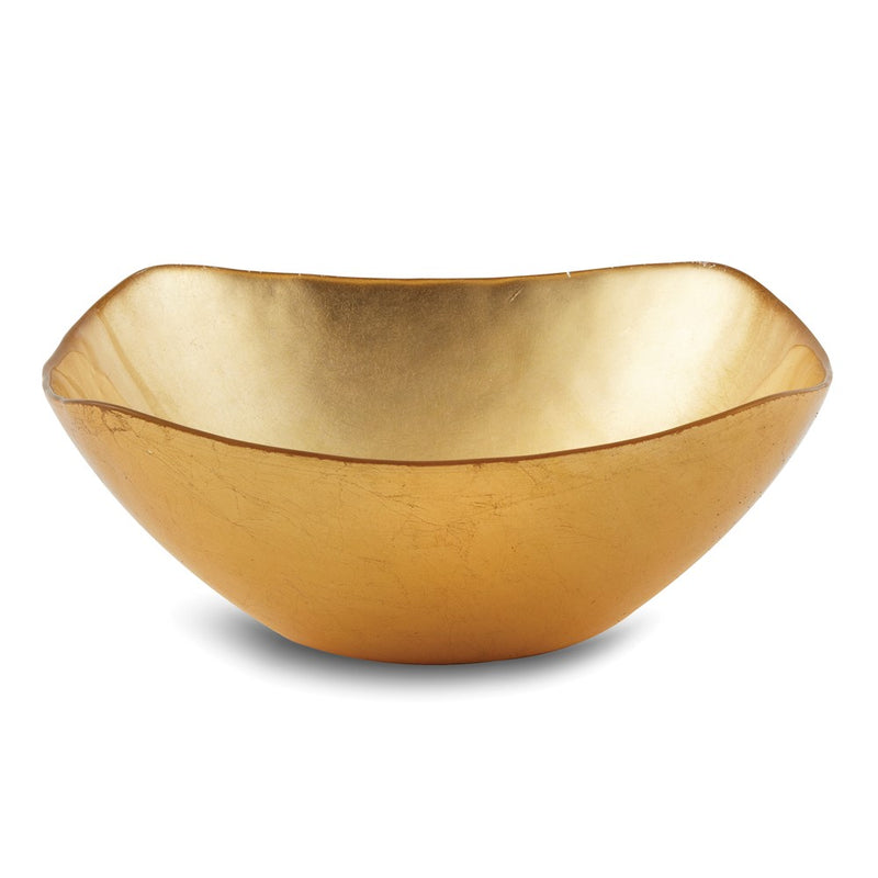 Medium Atlas Square Golden Turkish Glass Bowl