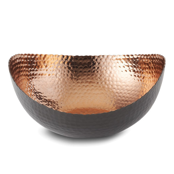 Medium Black Finish with Copper-tone Interior Hammered Eclipse Bowl