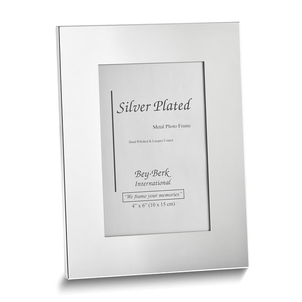 Silver-plated Lacquer-coated 4x6 Wide Edge Photo Frame