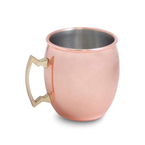 Copper Finish Stainless Steel 20 ounce Mug with Solid Brass Handle