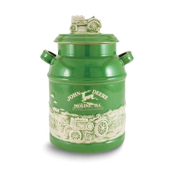 John Deere Raised-Relief Design Milk Can Cookie Jar