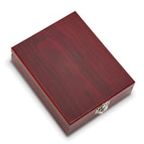 Nickel-plated Wine Stopper and Bartender's Tool Gift Set In Rosewood Finished Wooden Box