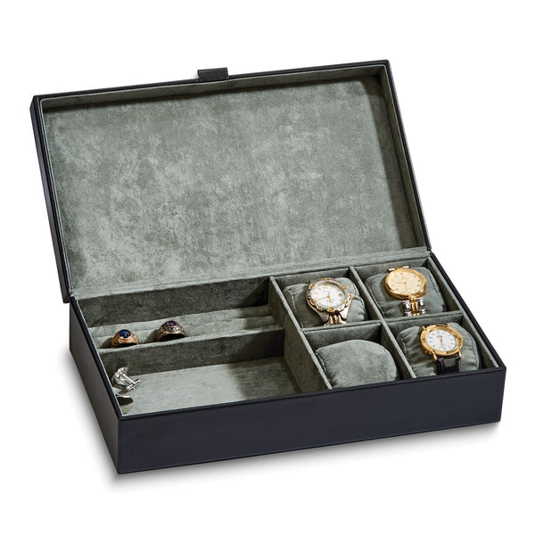 Black Leather Jewelry Box