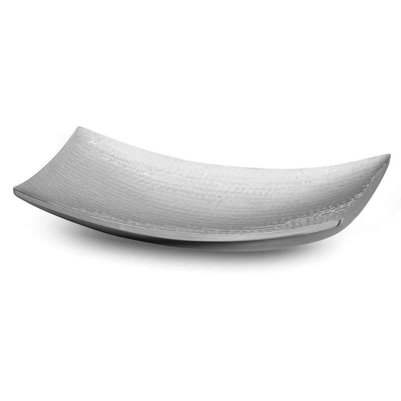 Stainless Steel Hammered Curved Serving Tray