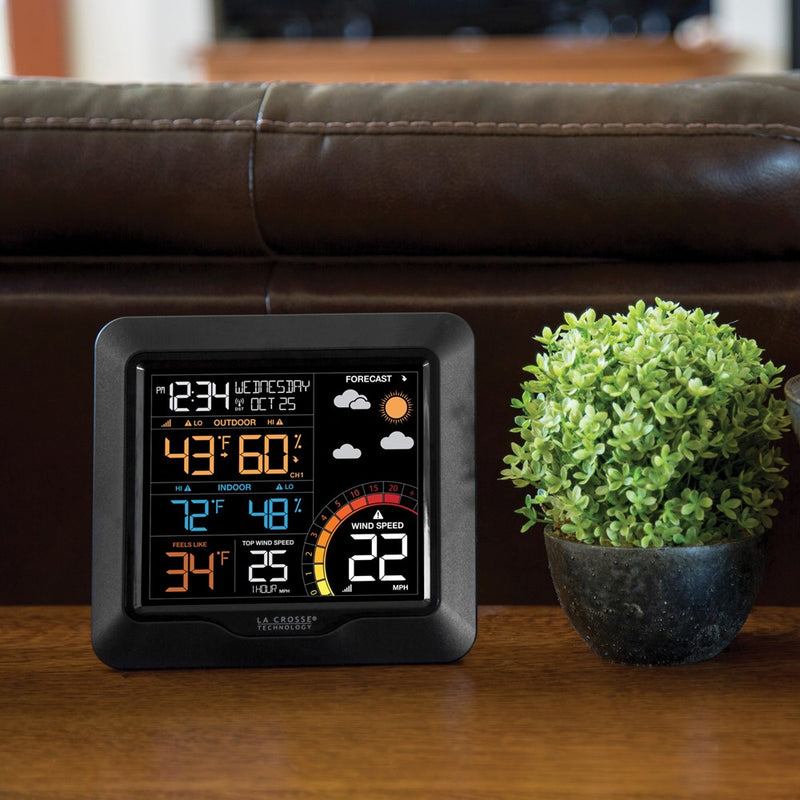 Color Wind Speed Weather Station with Temperature, Humidity, and Atomic Time