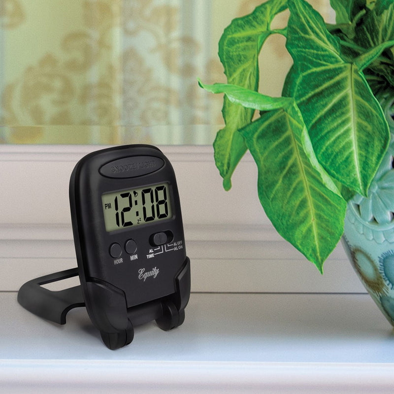 LCD Digital Blue Backlight Travel Alarm Clock