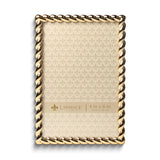 Gold-tone 4x6 Rope Metal Photo Frame