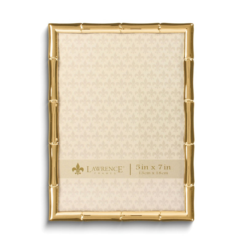 Gold-tone 5x7 Bamboo Metal Photo Frame