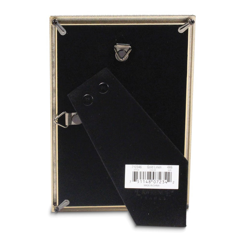 Gold-tone 4x6 Linen Texture Photo Frame