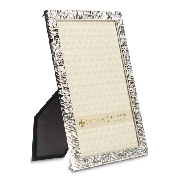 Silver-tone 4x6 Linen Texture Photo Frame