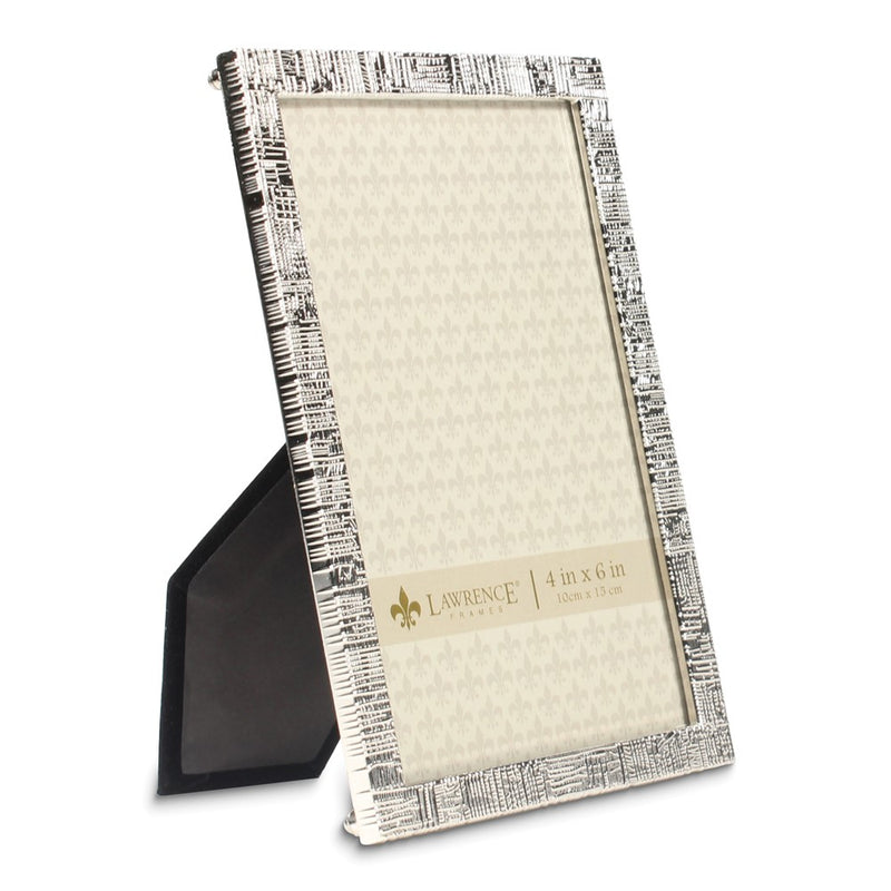 Silver-tone 4x6 Linen Texture Photo Frame