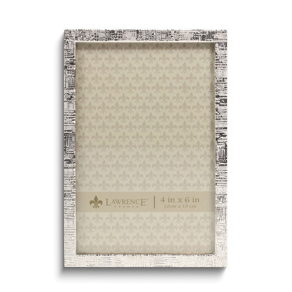 Silver-tone 4x6 Linen Texture Photo Frame