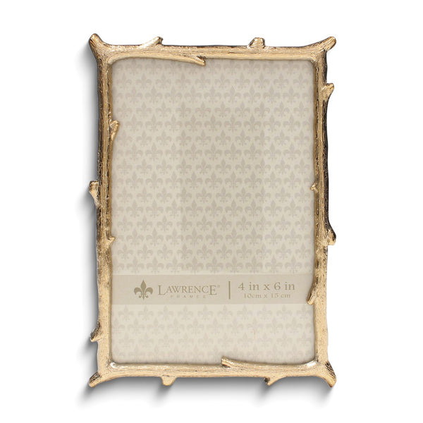 Gold-tone Metal 4x6 Branch Photo Frame
