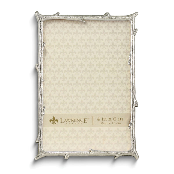 Silver-tone Metal 4x6 Branch Photo Frame