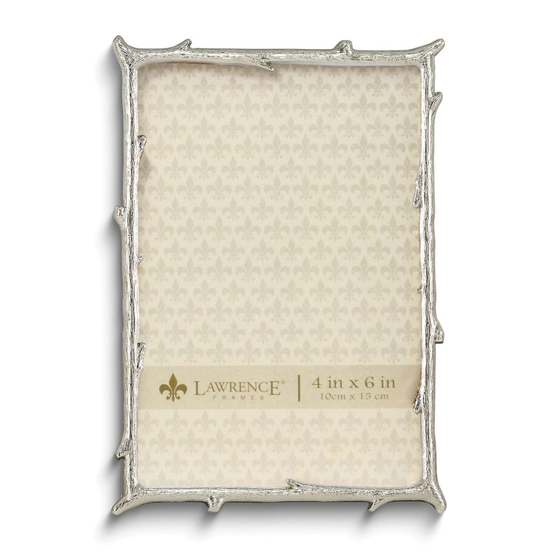 Silver-tone Metal 4x6 Branch Photo Frame
