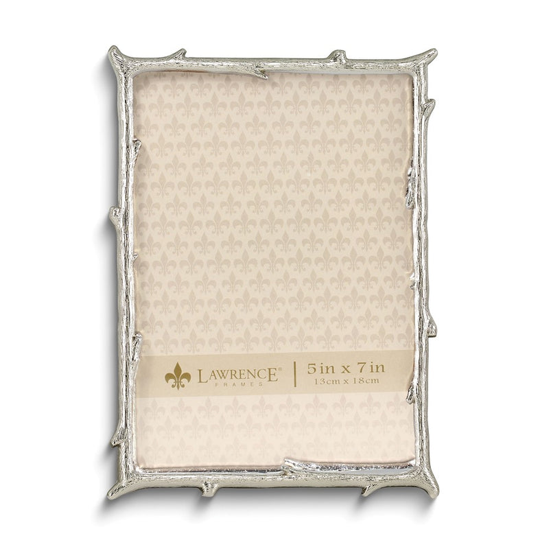 Silver-tone Metal 5x7 Branch Photo Frame
