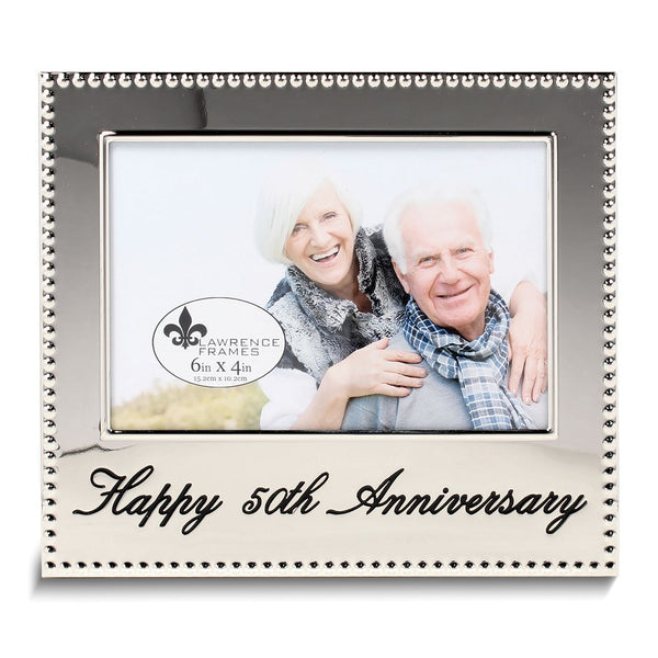 Silver-tone HAPPY 50th ANNIVERSARY 4x6 Photo Frame