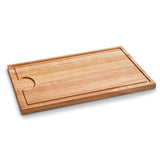Rubberwood Rectangular Cutting Board with Edge Well